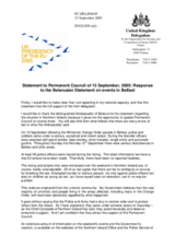 Statement by the Delegation of United Kingdom (also on behalf of Ireland) in response to the Belarusian Statement on events in Belfast