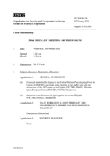 Journal of the 350th Plenary Meeting of the Forum for Security Co-operation