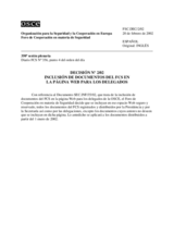 Forum for Security Co-operation Decision No. 2/02 (es)