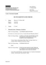 Journal of the 349th Plenary Meeting of the Forum for Security Co-operation (de)