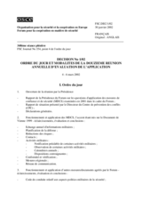 Forum for Security Co-operation Decision No. 1/02 (fr)