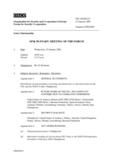 Journal of the 347th Plenary Meeting of the Forum for Security Co-operation