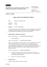 Journal of the 460th Plenary Meeting of the Forum for Security Co-operation (fr)