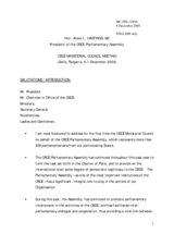 Statement by Hon. Alcee L. Hastings, MC, President of the OSCE Parliamentary Assembly