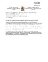 Statement by the Delegation of Canada (also on behalf of Iceland, Liechtenstein, Norway and Switzerland) on the case of the newspaper Narodnaya Volya in Belarus