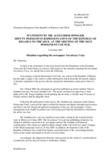 Statement by the Delegation of Belarus on the situation regarding the newspaper Narodnaya Volya