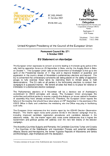 Statement by the Delegation of United Kingdom/EU Presidency on Azerbaijan