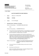 Journal of the 462nd Plenary Meeting of the Forum for Security Co-operation (de)