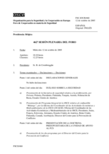 Journal of the 462nd Plenary Meeting of the Forum for Security Co-operation (es)