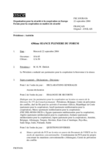 Journal of the 430th Plenary Meeting of the Forum for Security Co-operation (fr)