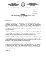 Statement by the Delegation of Azerbaijan/GUAM on European Union border assistance mission to Moldova and Ukraine