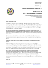 Statement by the Delegation of the United States of America on Ratification of UN Convention and Protocols