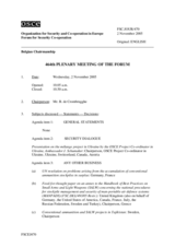 Journal of the 464th Plenary Meeting of the Forum for Security Co-operation