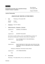 Journal of the 435th Plenary Meeting of the Forum for Security Co-operation