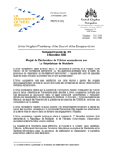 Statement by the Delegation of the United Kingdom/EU Presidency on the project of Declaration of the European Union on the Republic of Moldova