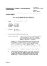 Journal of the 532nd Plenary Meeting of the Permanent Council (es)