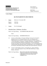 Journal of the 465th Plenary Meeting of the Forum for Security Co-operation/Corrected reissue (de)