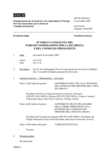 Journal of the 25th Joint Meeting of the Forum for Security Co-operation and the Permanent Council (it)