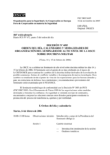 Forum for Security Co-operation Decision No. 4/05 (es)