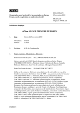 Journal of the 467th Plenary Meeting of the Forum for Security Co-operation (fr)