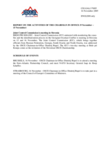 Report on the activities of the OSCE Chairman-in-Office