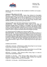 Report on the activities of the OSCE Chairman-in-Office