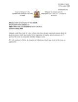 Statement by the Delegation of Canada on the verdicts of the Supreme Court of Uzbekistan in the trial concerning the events in Andijan, Uzbekistan, on 12 and 13 May 2005