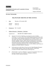 Journal of the 581st Plenary Meeting of the Permanent Council