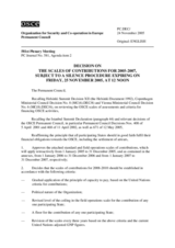 Permanent Council Decision, subject to a silence procedure expiring on Friday, 25 November 2005, at 12 noon