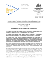 Statement by the Delegation of the United Kingdom/EU Presidency on the Andijan Trial in Uzbekistan