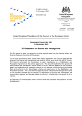 Statement by the Delegation of the United Kingdom/EU Presidency on the tenth anniversary of the Dayton Peace Accords