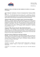 Report on the activities of the OSCE Chairman-in-Office