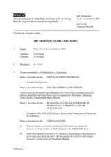 Journal of the 408th Plenary Meeting of the Forum for Security Co-operation (es)