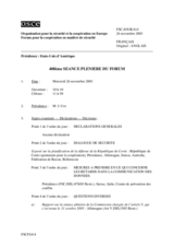 Journal of the 408th Plenary Meeting of the Forum for Security Co-operation (fr)