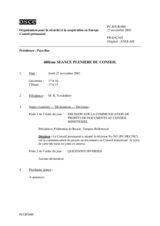 Journal of the 480th Plenary Meeting of the Permanent Council (fr)