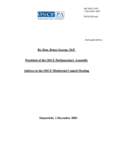 Address to the OSCE Ministerial Council Meeting in Maastricht