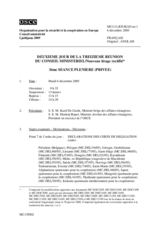 Journal of the second day of the 13th OSCE Ministerial Council (fr)