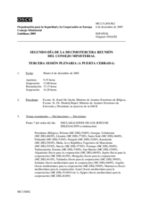 Journal of the second day of the 13th OSCE Ministerial Council (es)