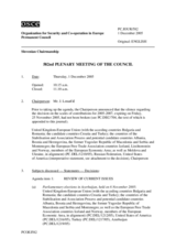 Journal of the 582nd Plenary Meeting of the Permanent Council
