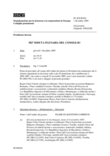 Journal of the 582nd Plenary Meeting of the Permanent Council (it)