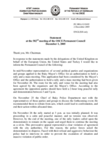 Statement by the Delegation of Azerbaijan in response to the statements made by the delegations of the United Kingdom on behalf of the European Union, the United States and Turkey