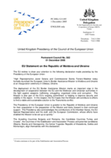 Statement by the Delegation of the United Kingdom/EU Presidency on the European Union Border Assistance Mission to Moldova and Ukraine