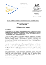 Statement by the Delegation of the United Kingdom/EU Presidency on amendments to the Belarusian criminal code and criminal procedure code