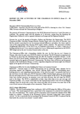 Report on the activities of the OSCE Chairman-in-Office