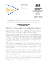 Statement by the Delegation of the United Kingdom on the settlement of the Transdniestrian conflict