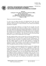 Statement by the Delegation of Armenia in response to the address by the OSCE Chairman-in-Office Karel De Gucht