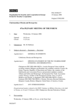 Journal of the 471st Plenary Meeting of the Forum for Security Co-operation