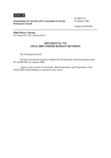 Permanent Council Decision No. 715