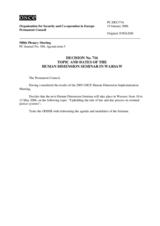 Permanent Council Decision No. 716