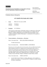 Journal of the 472nd Plenary Meeting of the Forum for Security Co-operation (es)